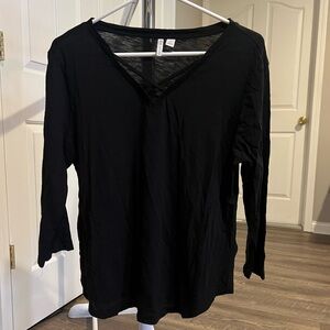 Cato Black V-Neck Blouse